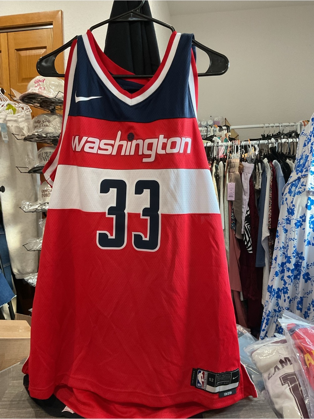 SA149 - Nike NBA Kyle Kuzma #33 Washington Wizards Swingman Jersey XL 52